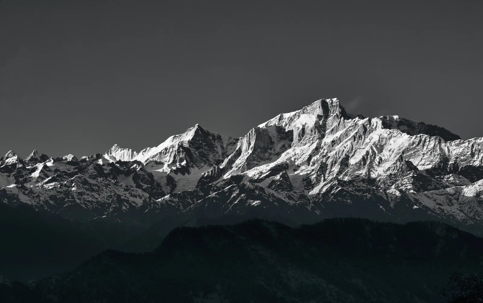 Sunrise over the Uttarakhand Himalayas